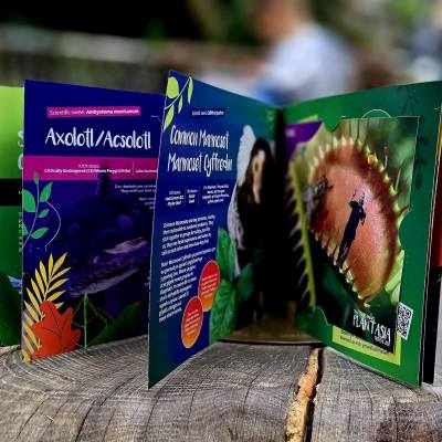 a close-up of a zoo photo book