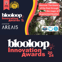 Blooloop Innovation Awards 2024, 3rd Place Guest Journey, featuring augmented reality dinosaurs.